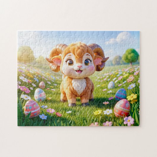 Niedliches 3D-Widder-Sternzeichen Puzzle (Horizontal)