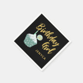 Niedliches 50. Geburtstag Cupcake Party Napkins Serviette (Ecke)