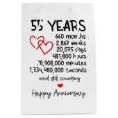 Niedliches 55-jähriges Party Mittlere Geschenktüte (Vorderseite)