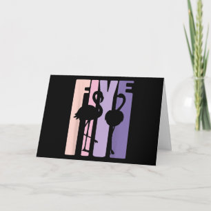 Niedliches 5. Geburtstagsgeschenk I Flamingo I 5 J Karte