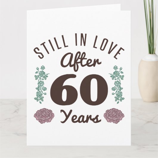 Niedliches 60-jähriges Jubiläum Karte (Vorderseite)
