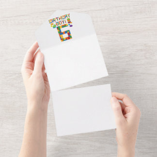 Niedliches 6. Geburtstagsgeschenk 6 Jahre Altes Ge All In One Einladung