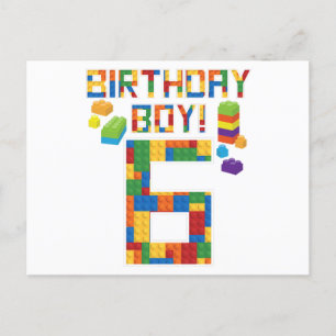 Niedliches 6. Geburtstagsgeschenk 6 Jahre Altes Ge Einladungspostkarte