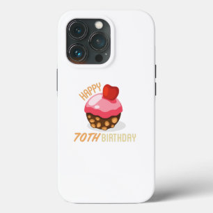 Niedliches 70. Geburtstagsdesign mit Schokoladenku Case-Mate iPhone Hülle