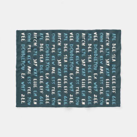 Niedliches ABC "AYE BEE SEA" Phonetic Baby Blanket Fleecedecke (Vorderseite (Horizontal))