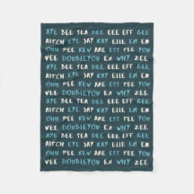Niedliches ABC "AYE BEE SEA" Phonetic Baby Blanket