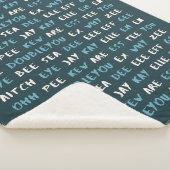 Niedliches ABC "AYE BEE SEA" Phonetic Baby Blanket Sherpadecke (3/4)