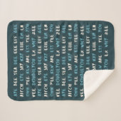 Niedliches ABC "AYE BEE SEA" Phonetic Baby Blanket Sherpadecke (Vorderseite (Horizontal))