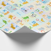 Niedliches ABC-Muster mit Vorname Geschenkpapier (Ecke)