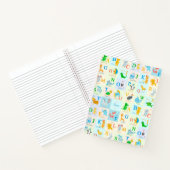 Niedliches ABC-Muster mit Vorname Notizblock (Innenseite)