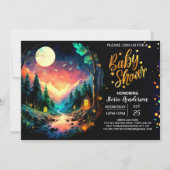 Niedliches Abenteuer erwartet Timberland Baby Show Einladung (Vorderseite)