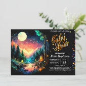 Niedliches Abenteuer erwartet Timberland Baby Show Einladung (Stehend Vorderseite)