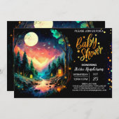 Niedliches Abenteuer erwartet Timberland Baby Show Einladung (Vorne/Hinten)