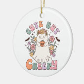 Niedliches aber grauenhaftes Halloween Keramik Ornament (Links)