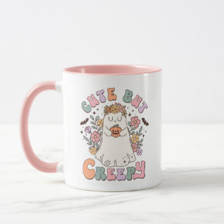 Niedliches, aber gruselig Niedliches Ghost Retro H Tasse