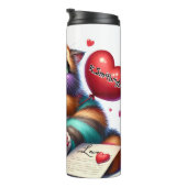 Niedliches, aber Psycho-Schädeldesign Thermosbecher (Nach rechts gedreht)