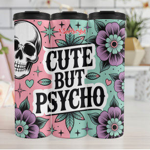 Niedliches, aber Psycho-Schädeldesign Thermosbecher