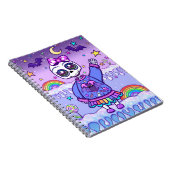 Niedliches, aber spöttisches Skeleton Girl Spiral  Notizblock (Rechte Seite)