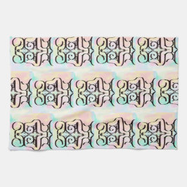 Niedliches Abstrakt rosa Farbmuster Geschirrtuch