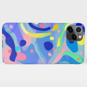 Niedliches Abstraktes blaues Pastell Neon Wiederho iPhone Hülle (Rückseite (Horizontal))