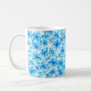 Niedliches abstraktes Blumenchintz in Aquarellfarb Kaffeetasse