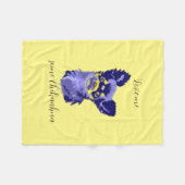 Niedliches Abstraktes Chihuahua Fleece Blanket (Vorderseite (Horizontal))