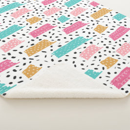 Niedliches Abstraktes Doodmuster Sherpadecke