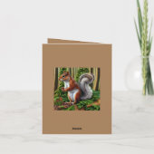 Niedliches Abstraktes Eichhörnchen mit Pinecones Dankeskarte (Rückseite)