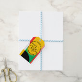 Niedliches Abstraktes geometrisches Muster Frohe W Geschenkanhänger (Mit Garn)