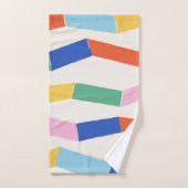 Niedliches Abstraktes geometrisches Zickzack Muste Badhandtuch Set (Handtuch)