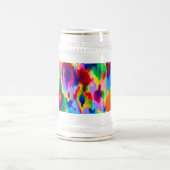Niedliches abstraktes Maldesign Bierglas (Mittel)