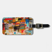Niedliches, abstraktes Malerkissen Gepäckanhänger (Vorderseite horizontal)