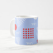 Niedliches abstraktes Muster Kaffeetasse (Vorderseite Links)