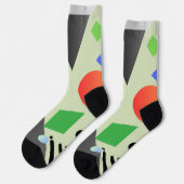 Niedliches, abstraktes Muster Modernes Design Socken (Linkes Detail)