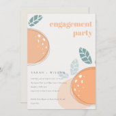 Niedliches Abstraktes Orange Fruchtige fette Verlo Einladung (Vorne/Hinten)