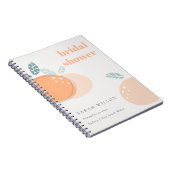 Niedliches Abstraktes Orange Fruchtiges fett Braut Notizblock (Rechte Seite)