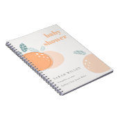 Niedliches Abstraktes Orange Fruity Bold Babydusch Notizblock (Rechte Seite)