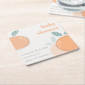 Niedliches Abstraktes Orange Fruity Bold Babydusch Rechteckiger Pappuntersetzer (angewinkelt)