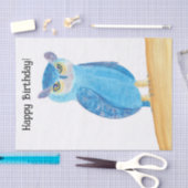 Niedliches Abstraktes Owl Happy Birthday Tissue Pa Seidenpapier (Handwerk)
