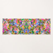 Niedliches abstraktes Paisley Blume Papier Yogamatte (Vorderseite (Horizontal))