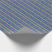 Niedliches Abstraktes Retro-Neondottern Streifen M Geschenkpapier (Ecke)