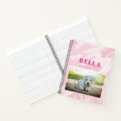 Niedliches Abstraktes Rosa Foto und Name Notizblock (Innenseite)