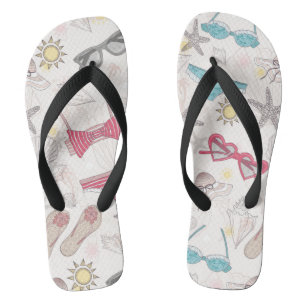 Niedliches Abstraktes Sommermuster Badesandalen