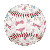 Niedliches Abstraktes Sommermuster Baseball (Vorderseite)