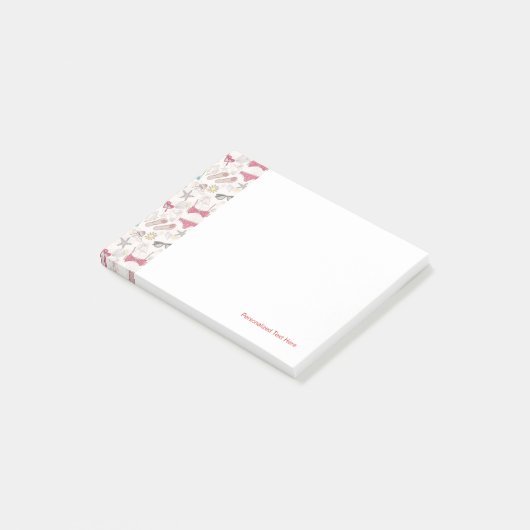 Niedliches Abstraktes Sommermuster Post-it Klebezettel (angewinkelt)