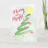 Niedliches Abstraktes Weihnachtsbaum-Foto Feiertagskarte (Vorderseite)