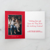 Niedliches Abstraktes Weihnachtsbaum-Foto Feiertagskarte (Innenseite)