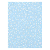 Niedliches, Abstraktes, weißes, florales Muster | Tischdecke (Vorderseite)