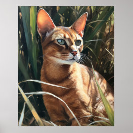 Niedliches abyssinian Cat Art Print Poster