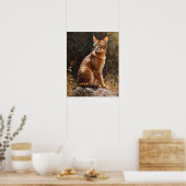 Niedliches abyssinian Cat Art Print Poster (Küche)